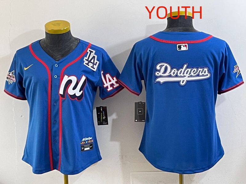 Youth 2025 Los Angeles Dodgers Blank Blue All star Nike MLB Jersey style 08